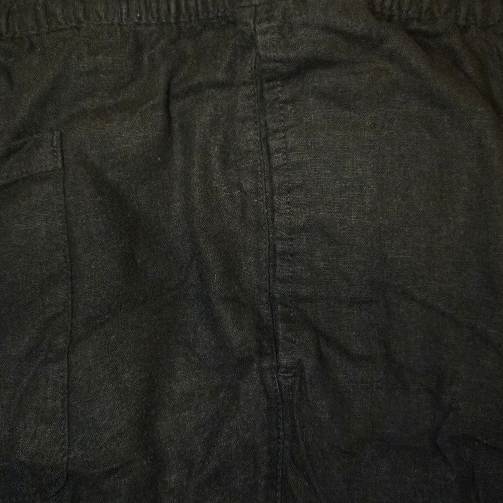 Old Navy Black Linen Straight-Leg Cropped Pants - Picture 8 of 11